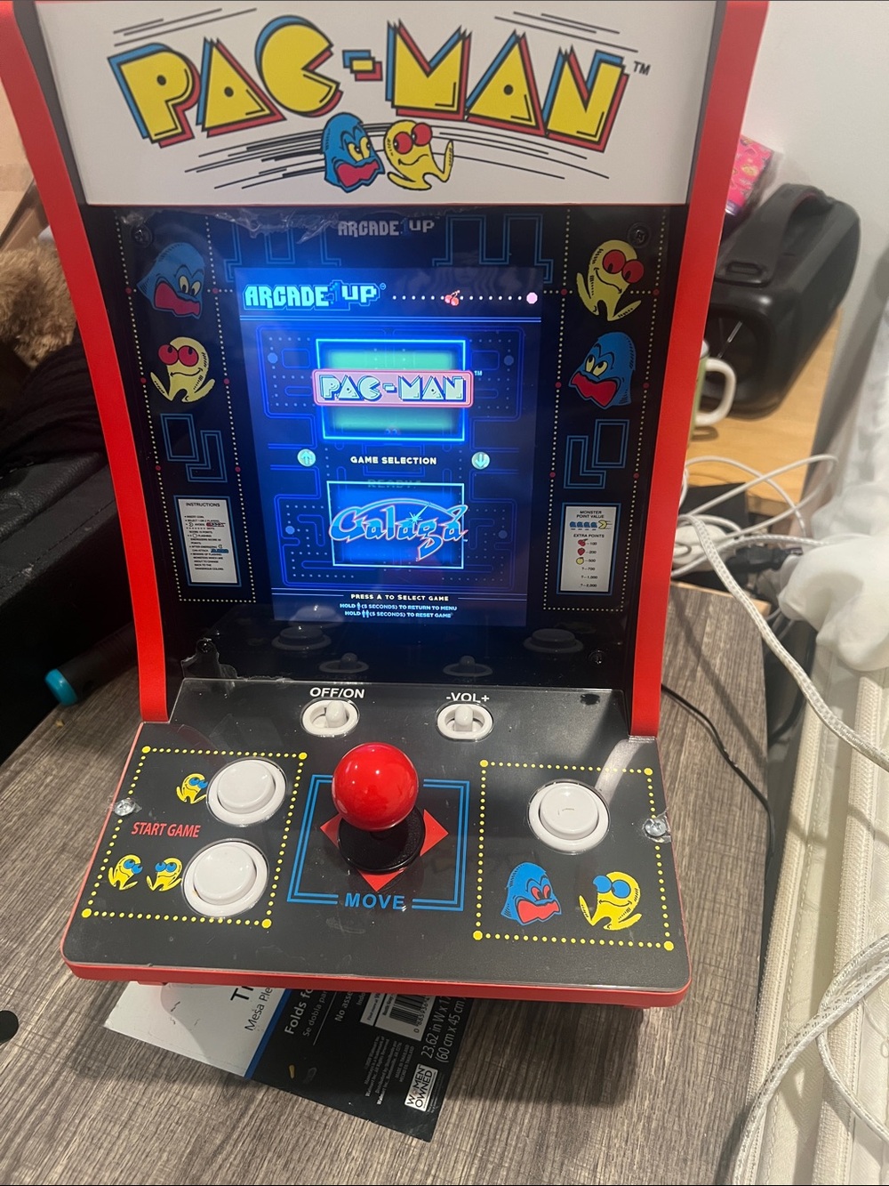 Arcade Pac-Man Countertop Arcade in Red, Black & White